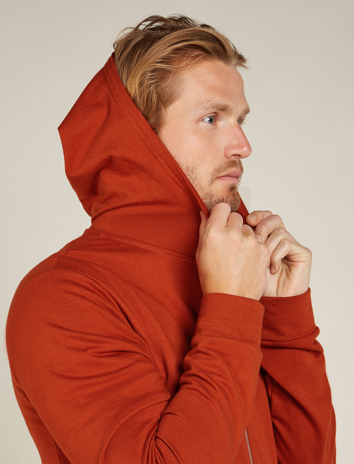 Men's Central Classic Long Sleeve Zip Hoodie Molten - 7
