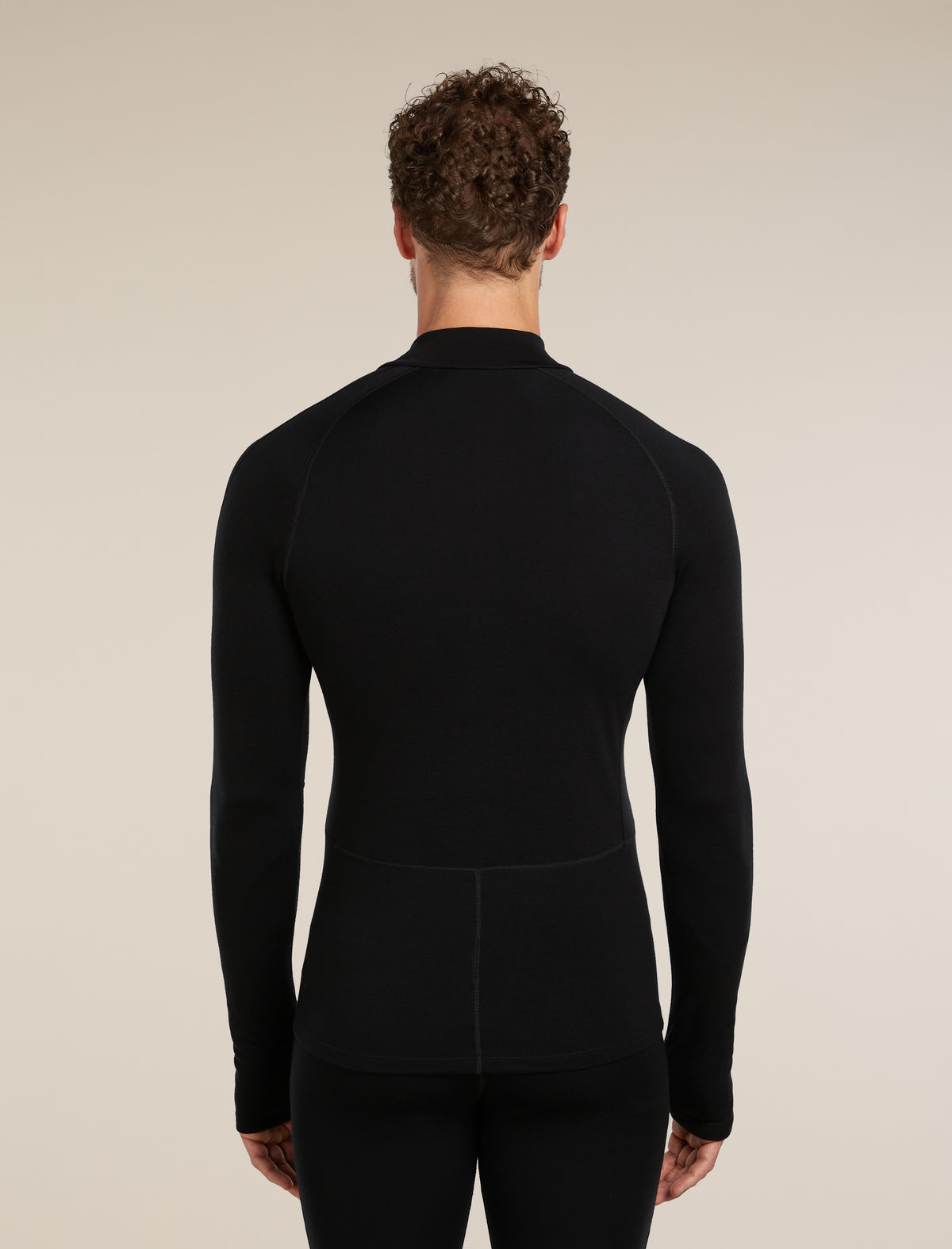 Men's 300 MerinoFine™ Polar Long Sleeve Half Zip Thermal Top Black - 2