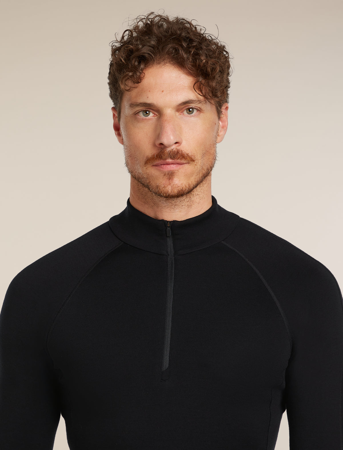 Men's 300 MerinoFine™ Polar Long Sleeve Half Zip Thermal Top Black - 7