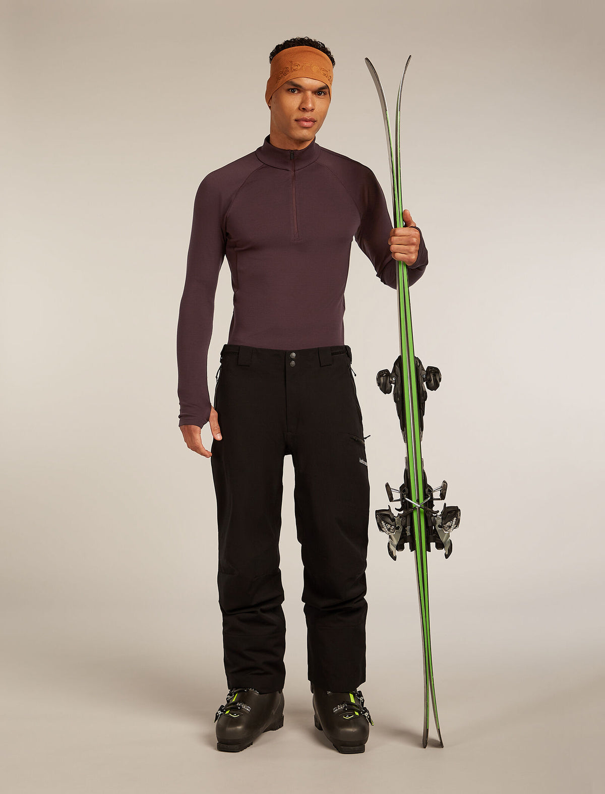 Men's 300 MerinoFine™ Polar Long Sleeve Half Zip Thermal Top Java - 4