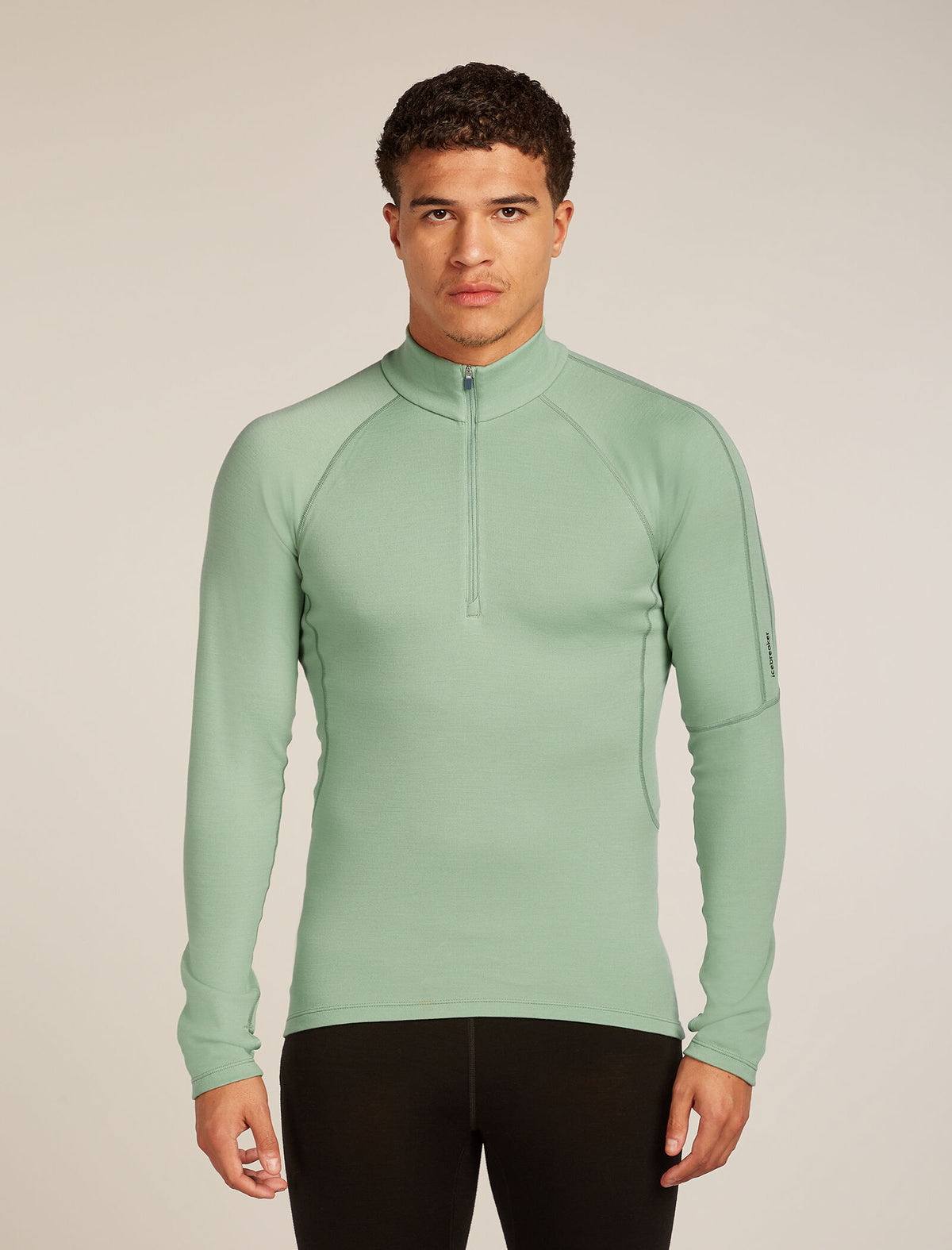 Men's 300 MerinoFine™ Polar Long Sleeve Half Zip Thermal Top Seaglass - 1