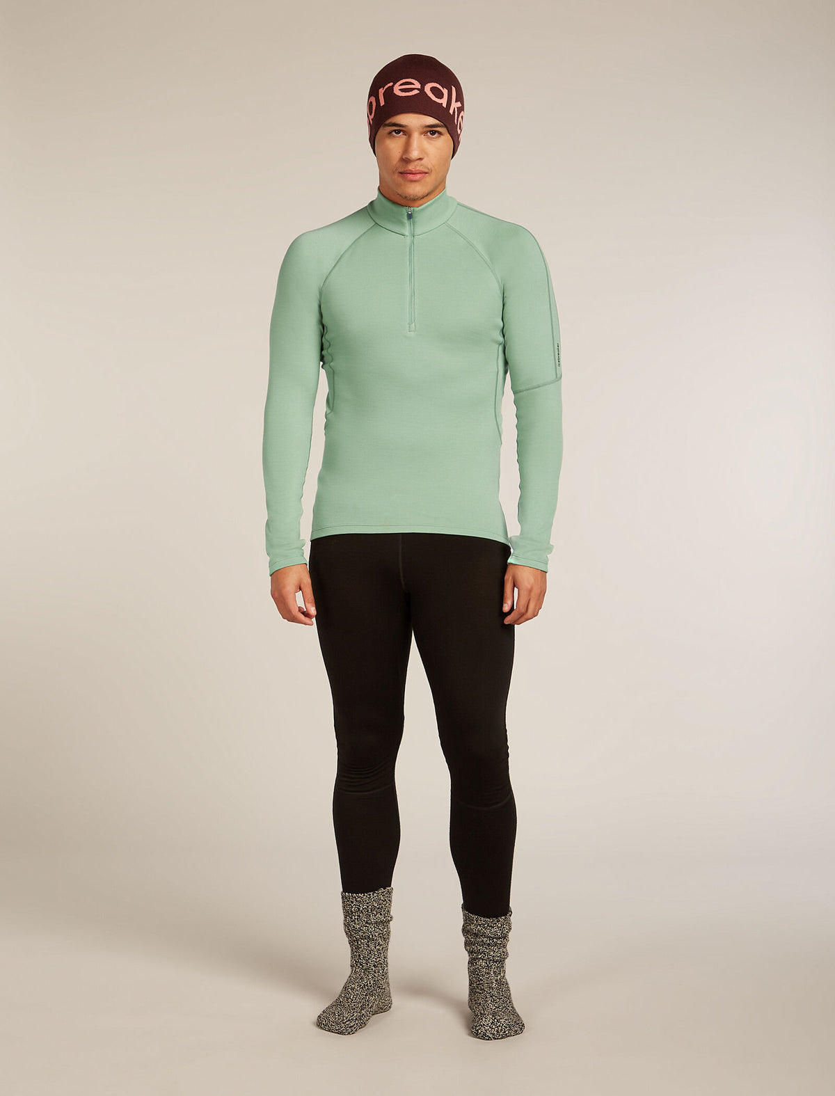Men's 300 MerinoFine™ Polar Long Sleeve Half Zip Thermal Top Seaglass - 7