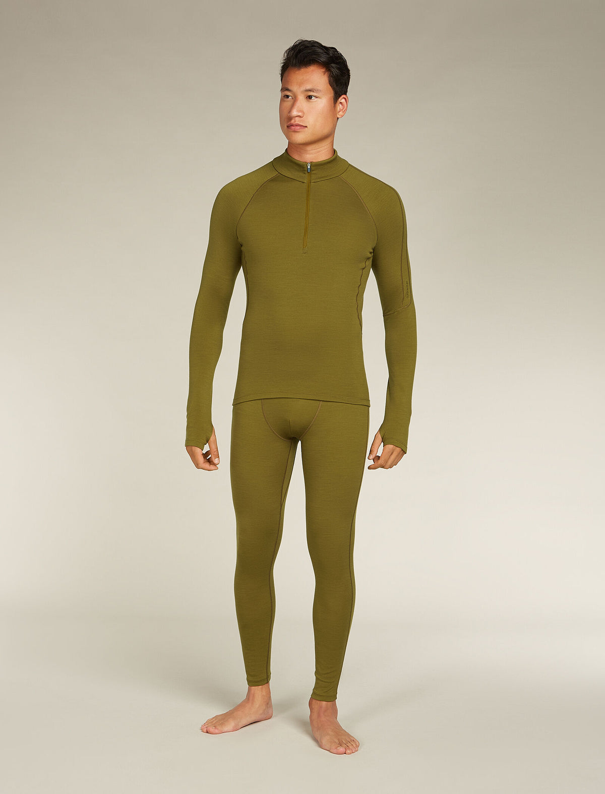 Men's 300 MerinoFine™ Polar Long Sleeve Half Zip Thermal Top Algae - 3