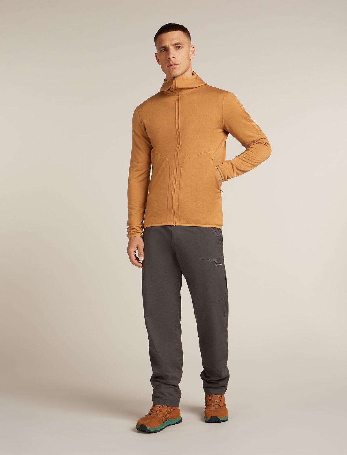 Men's Merino 560 Realfleece™ Elemental Long Sleeve Zip Hoodie Trail - 3