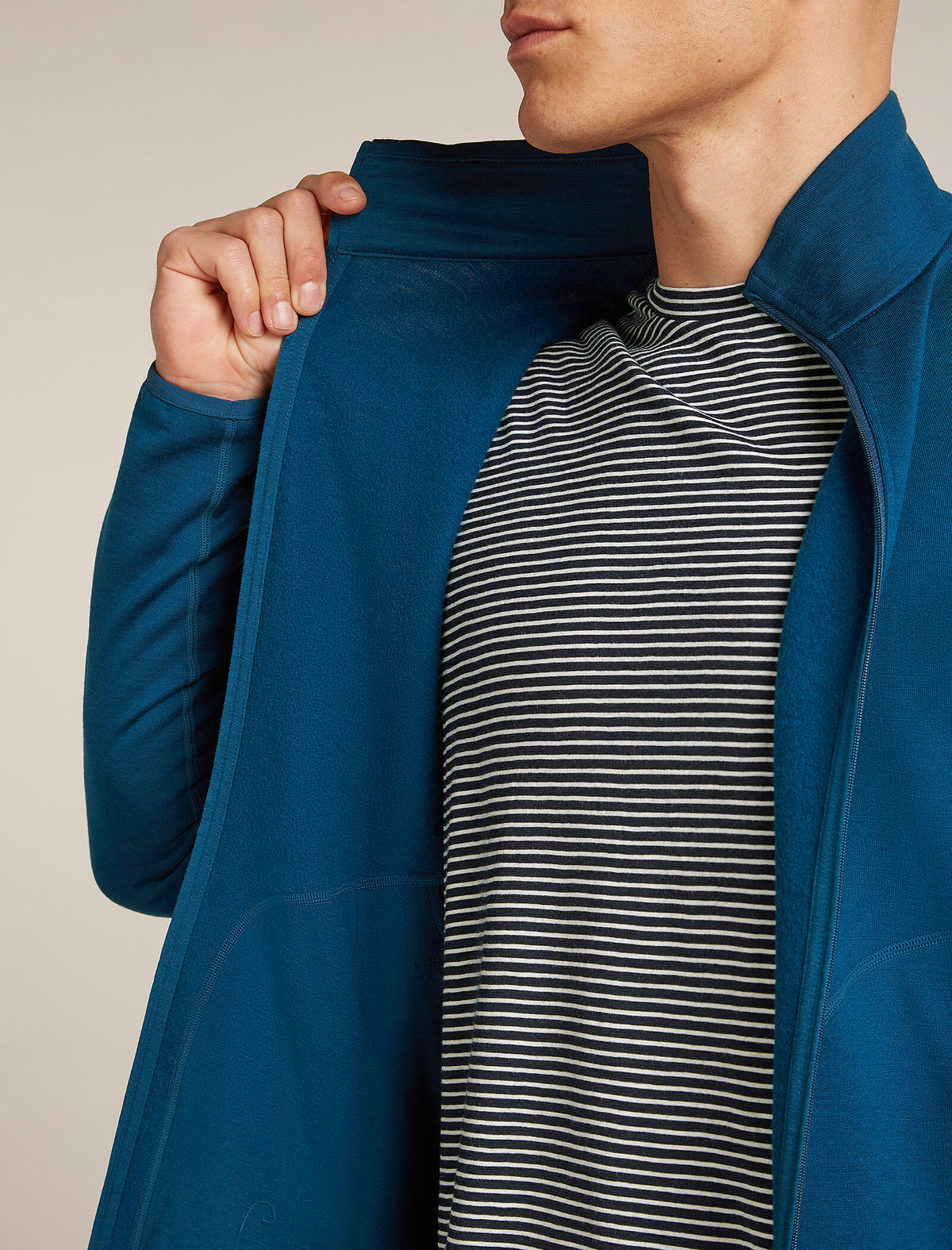 Men's Merino 560 Realfleece™ Elemental Long Sleeve Zip Jacket Atlantis - 9