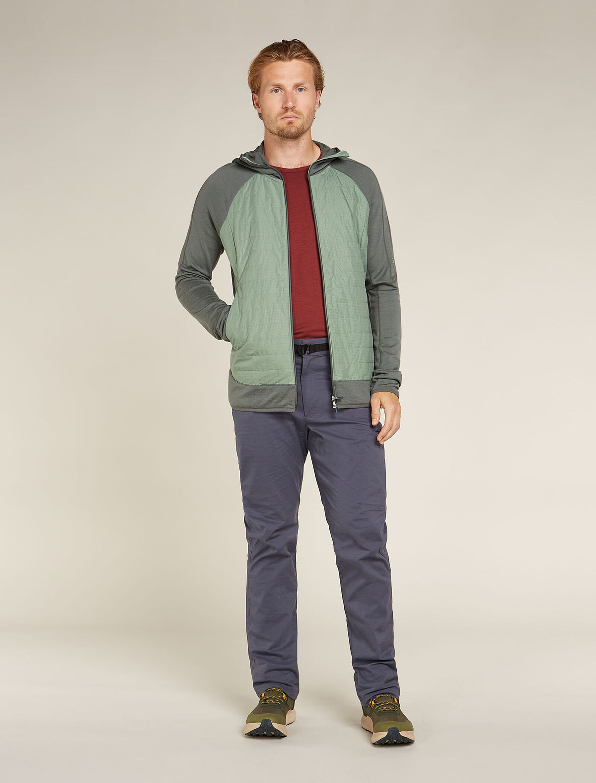 Men's Merino Blend Quantum Hybrid Long Sleeve Zip Hoodie  - 3