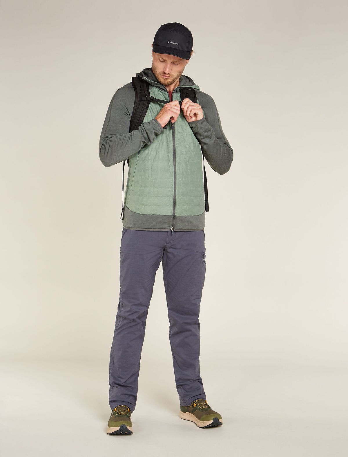 Men's Merino Blend Quantum Hybrid Long Sleeve Zip Hoodie  - 4