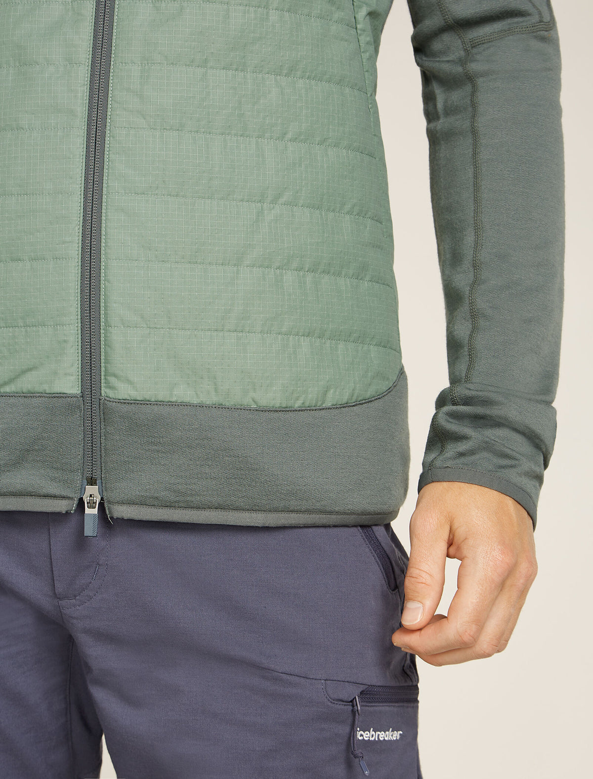 Men's Merino Blend Quantum Hybrid Long Sleeve Zip Hoodie  - 5