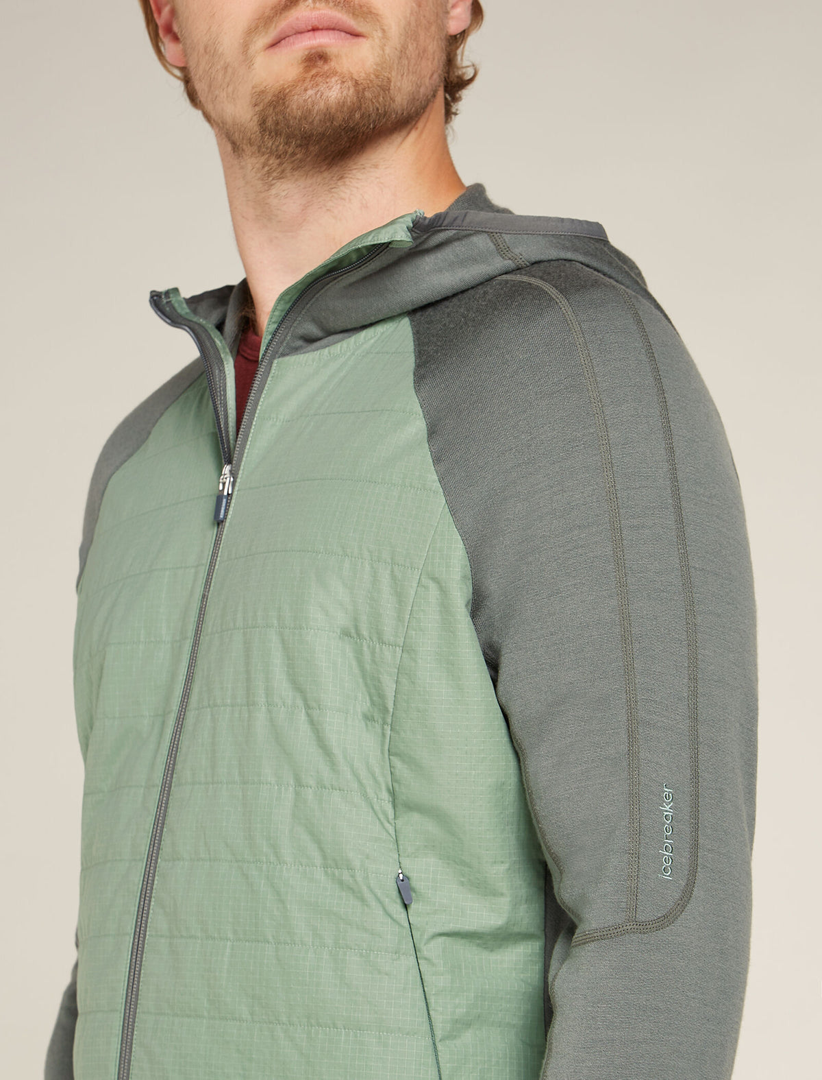 Men's Merino Blend Quantum Hybrid Long Sleeve Zip Hoodie  - 6