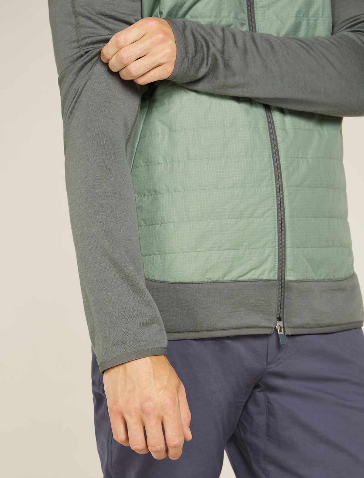 Men's Merino Blend Quantum Hybrid Long Sleeve Zip Hoodie  - 7