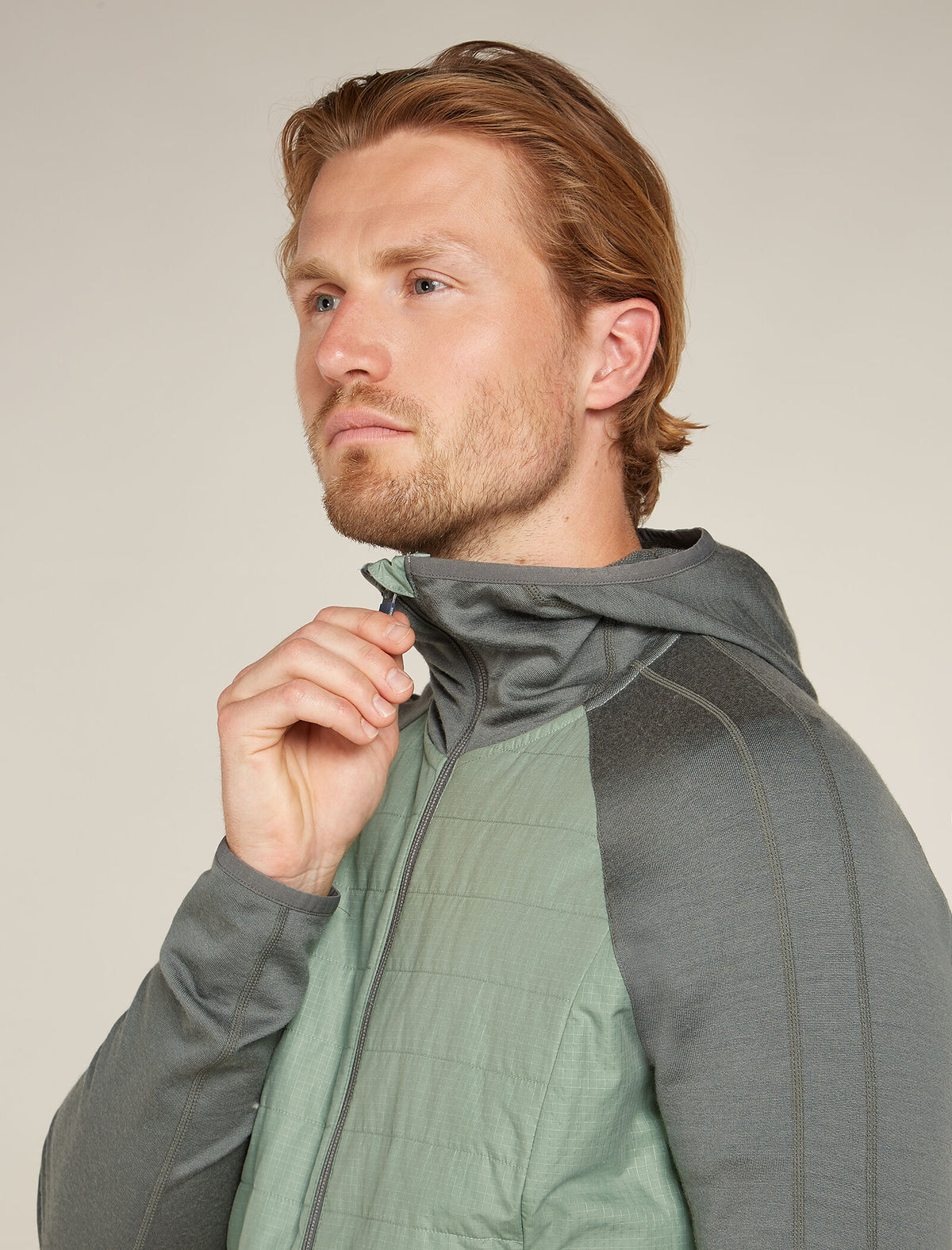 Men's Merino Blend Quantum Hybrid Long Sleeve Zip Hoodie  - 8