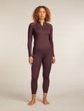 Women's 300 MerinoFine™ Polar Long Sleeve Half Zip Thermal Top Java - 3
