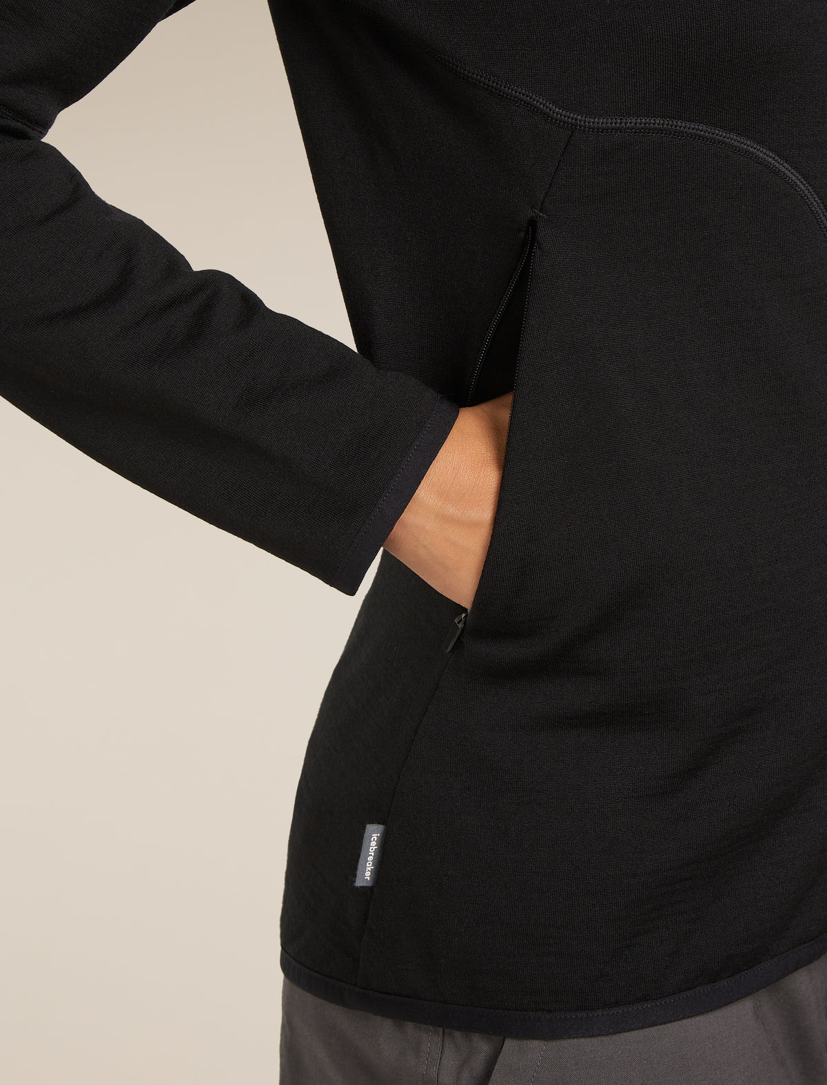 Women's Merino 560 Realfleece™ Elemental Long Sleeve Zip Hoodie Black - 8