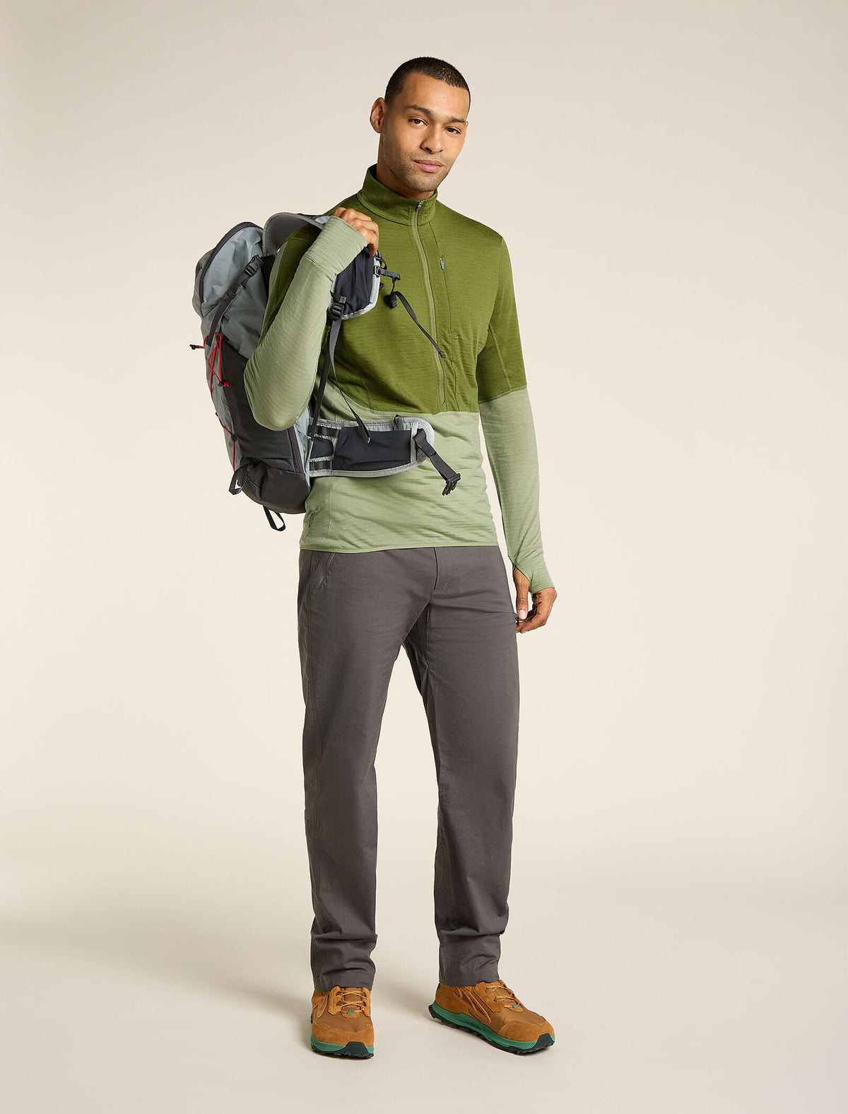 Men's Merino Blend 200 Realfleece™ Descender Long Sleeve Half Zip Top  - 4