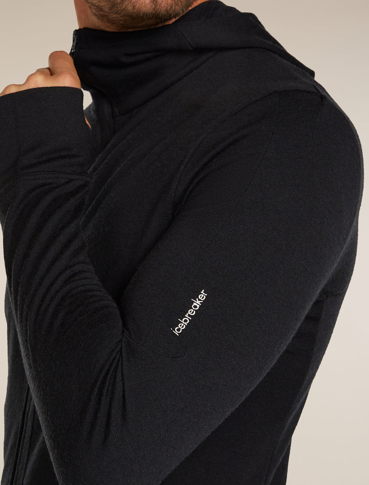 Men's Merino 260 Quantum Long Sleeve Zip Hoodie Black - 5
