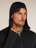 Men's Merino 260 Quantum Long Sleeve Zip Hoodie Black - 6