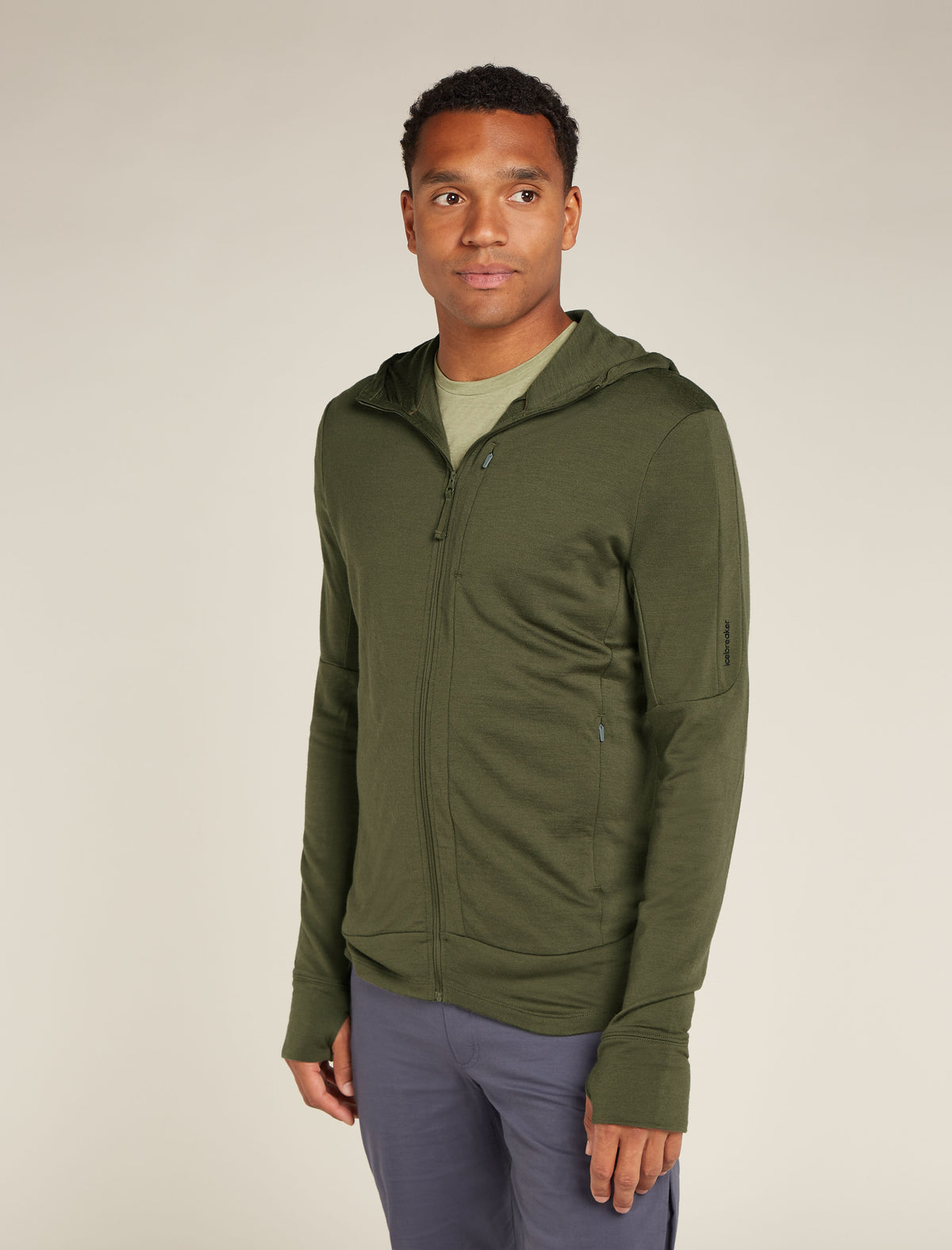 Men's Merino 260 Quantum Long Sleeve Zip Hoodie Loden - 1