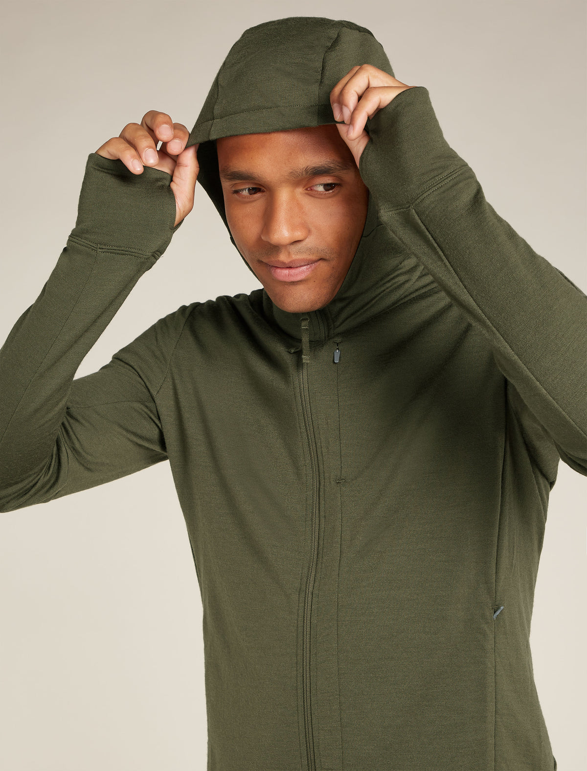 Men's Merino 260 Quantum Long Sleeve Zip Hoodie Loden - 7