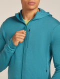 Men's Merino 260 Quantum Long Sleeve Zip Hoodie Topaz - 6
