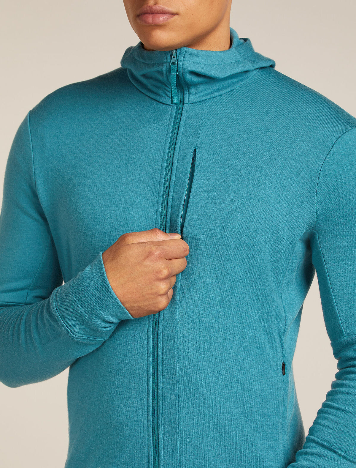 Men's Merino 260 Quantum Long Sleeve Zip Hoodie Topaz - 8