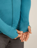 Men's Merino 260 Quantum Long Sleeve Zip Hoodie Topaz - 9
