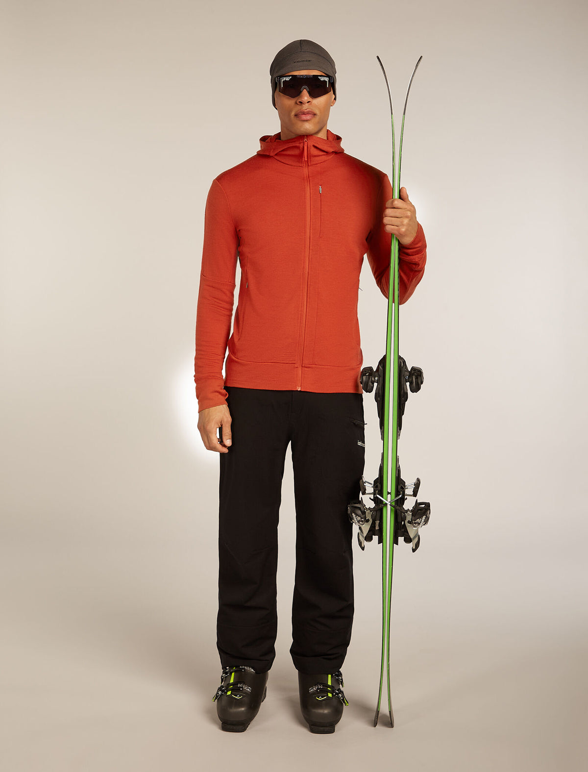 Men's Merino 260 Quantum Long Sleeve Zip Hoodie Agate - 4
