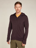 Men's Merino 260 Quantum Long Sleeve Zip Hoodie Bittersweet - 1