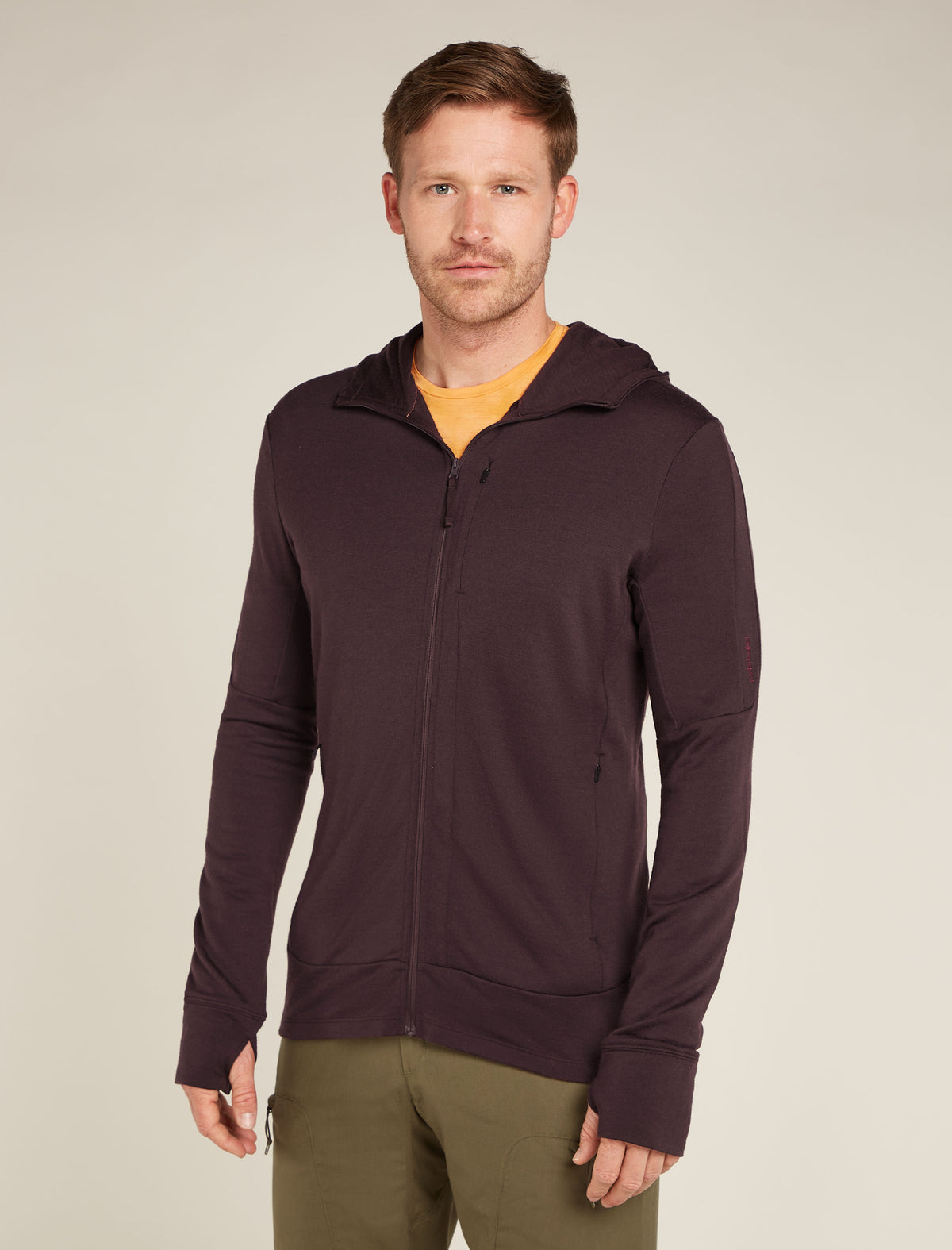 Men's Merino 260 Quantum Long Sleeve Zip Hoodie Bittersweet - 1