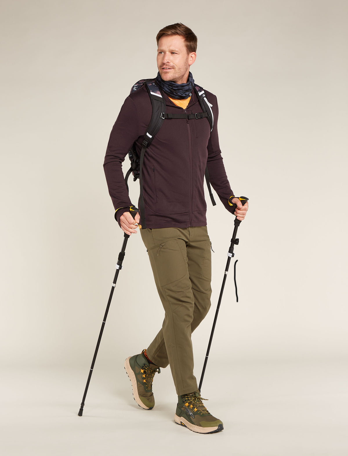 Men's Merino 260 Quantum Long Sleeve Zip Hoodie Bittersweet - 4