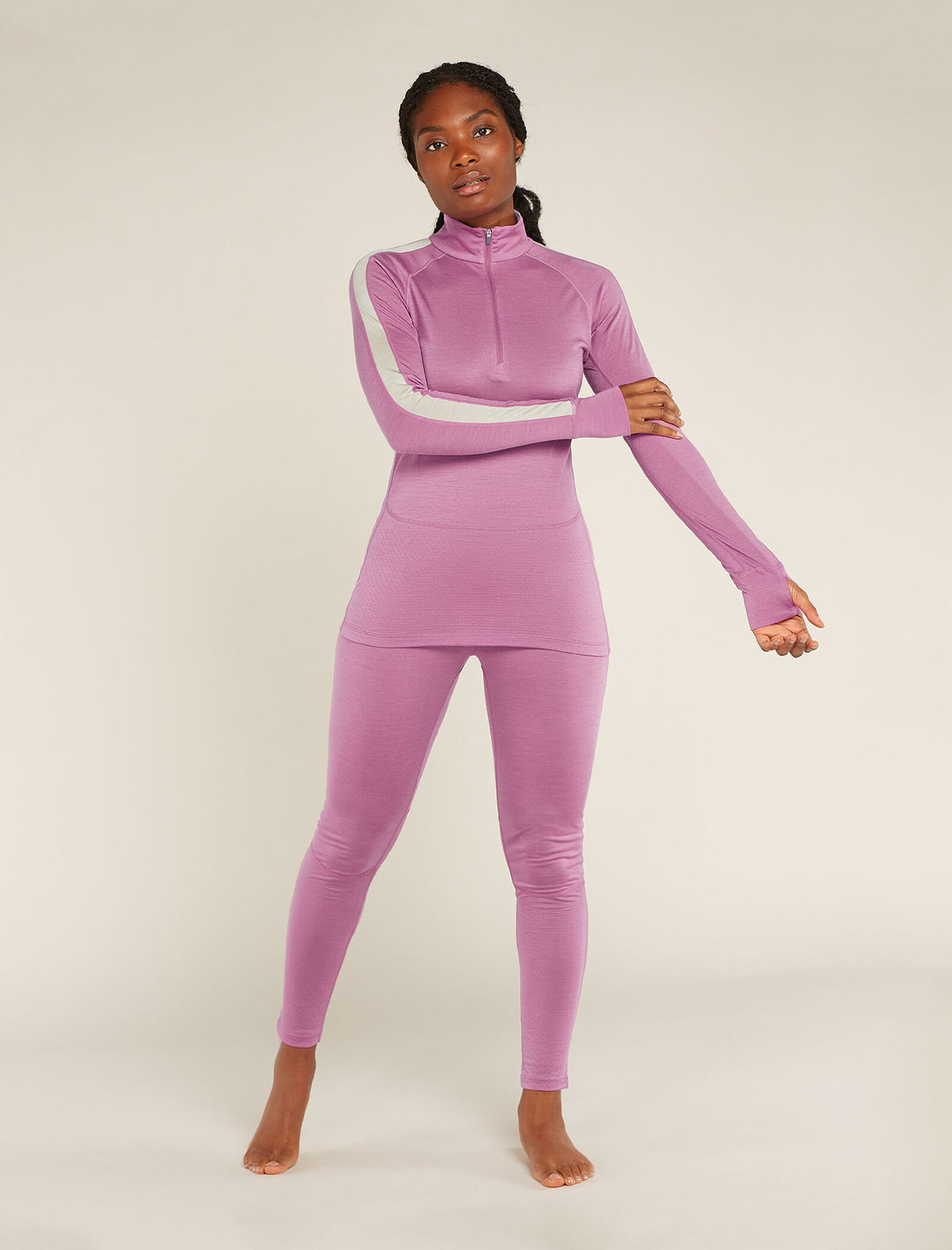 Women's Merino Blend 125 ZoneKnit™ Long Sleeve Half Zip Thermal Top  - 3