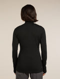Women's Merino 260 Quantum Long Sleeve Zip Jacket Black - 2