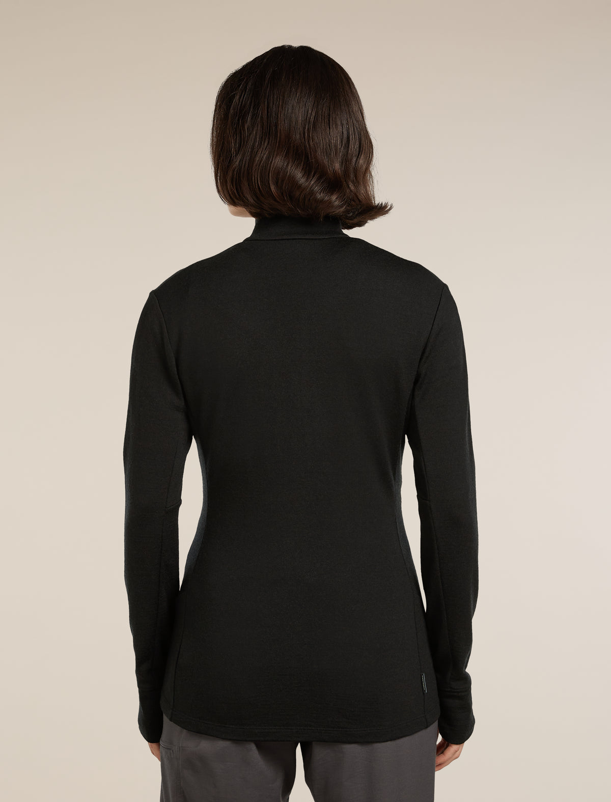 Women's Merino 260 Quantum Long Sleeve Zip Jacket Black - 2