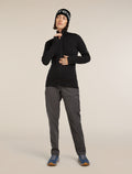 Women's Merino 260 Quantum Long Sleeve Zip Jacket Black - 4