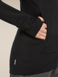 Women's Merino 260 Quantum Long Sleeve Zip Jacket Black - 7