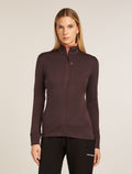 Women's Merino 260 Quantum Long Sleeve Zip Jacket Java - 1
