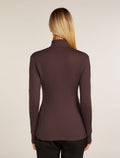 Women's Merino 260 Quantum Long Sleeve Zip Jacket Java - 2