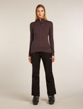 Women's Merino 260 Quantum Long Sleeve Zip Jacket Java - 3