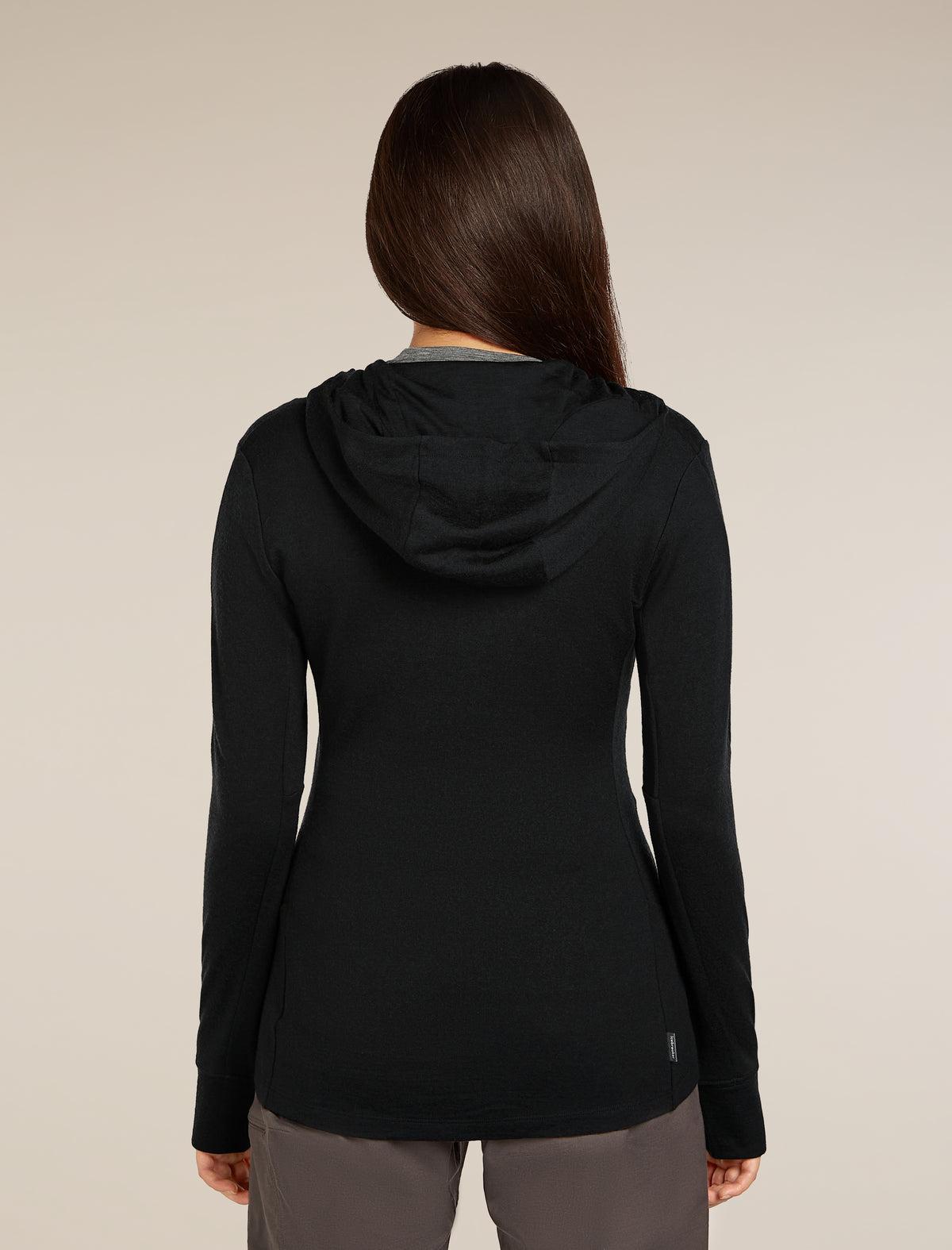 Women's Merino 260 Quantum Long Sleeve Zip Hoodie Black - 2