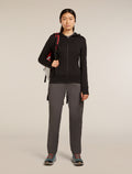 Women's Merino 260 Quantum Long Sleeve Zip Hoodie Black - 4