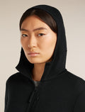 Women's Merino 260 Quantum Long Sleeve Zip Hoodie Black - 6