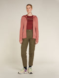 Women's Merino 260 Quantum Long Sleeve Zip Hoodie Cedar Wood - 3
