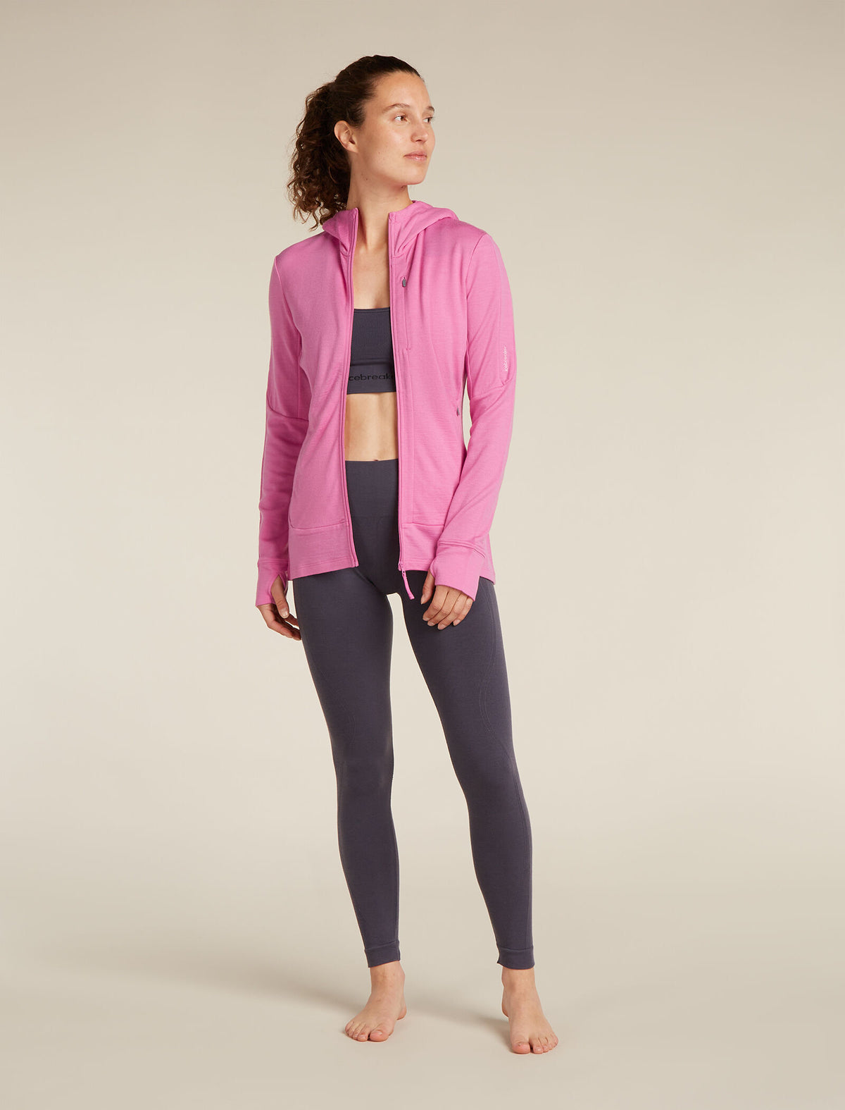 Women's Merino 260 Quantum Long Sleeve Zip Hoodie Pop - 3