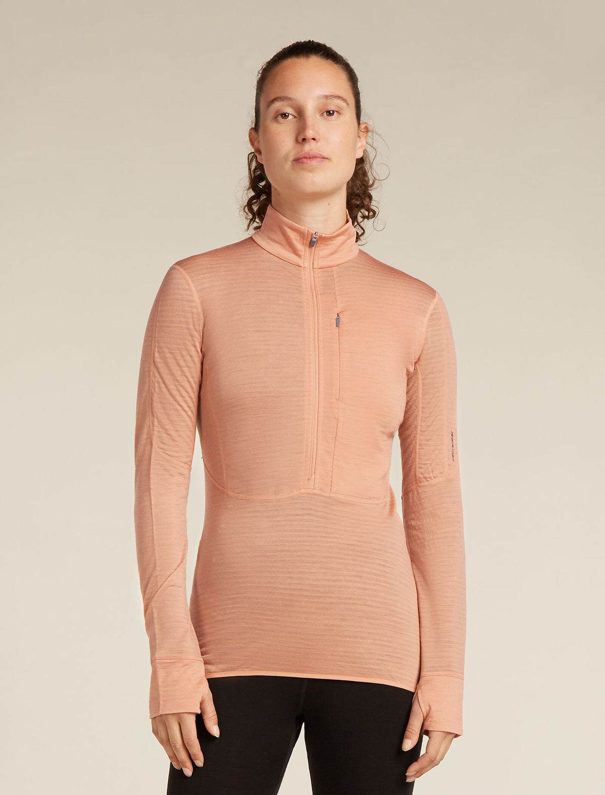 Women's Merino Blend 200 Realfleece™ Descender Long Sleeve Half Zip Top  - 1