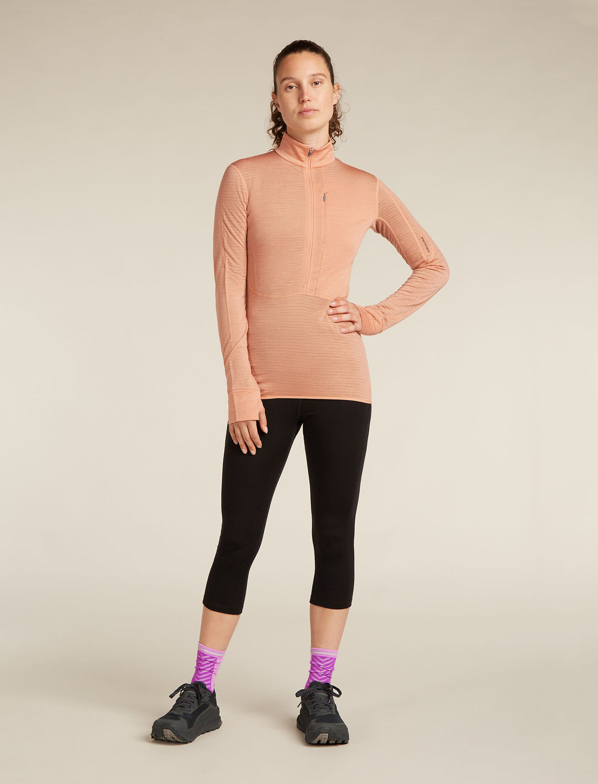 Women's Merino Blend 200 Realfleece™ Descender Long Sleeve Half Zip Top  - 3