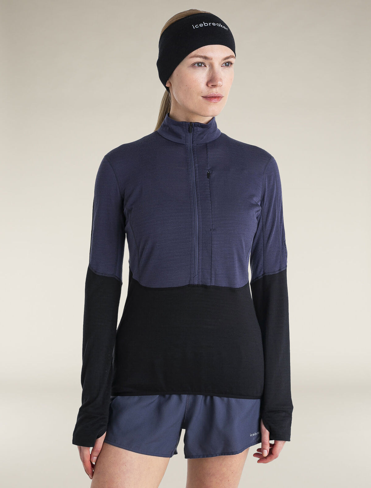 Women's Merino Blend 200 Realfleece™ Descender Long Sleeve Half Zip Top  - 1