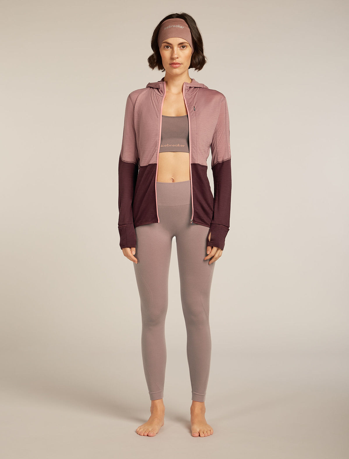 Women's Merino Blend 200 Realfleece™ Descender Long Sleeve Zip Hoodie Summit/Java - 4