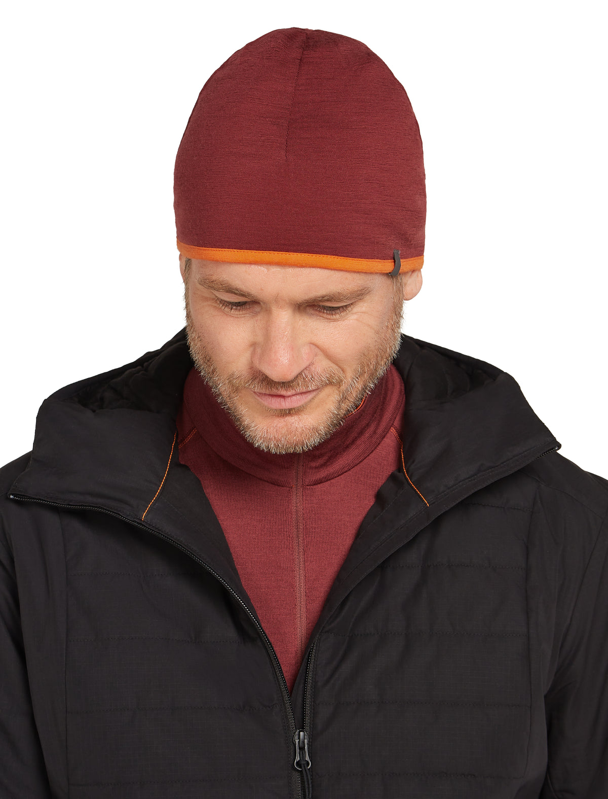 Unisex Merino 200 Pocket Hat Port/Blaze - 1