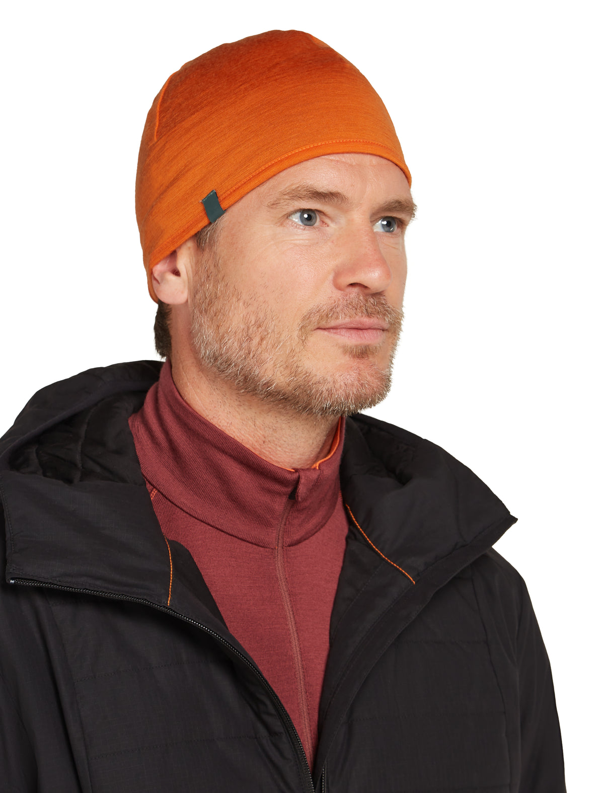 Unisex Merino 200 Pocket Hat Port/Blaze - 3