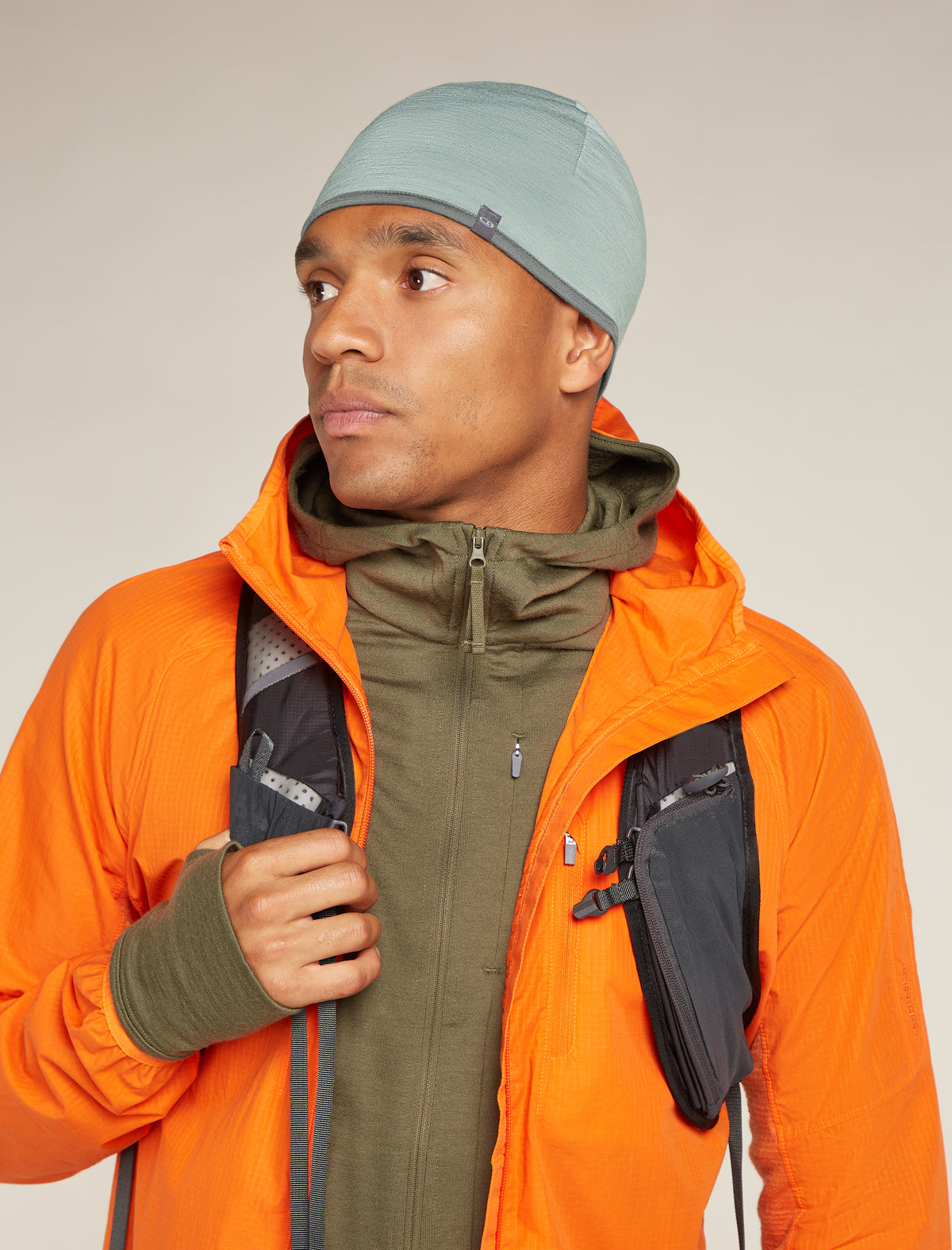 Unisex Merino 200 Pocket Hat Moss/Galaxy - 2