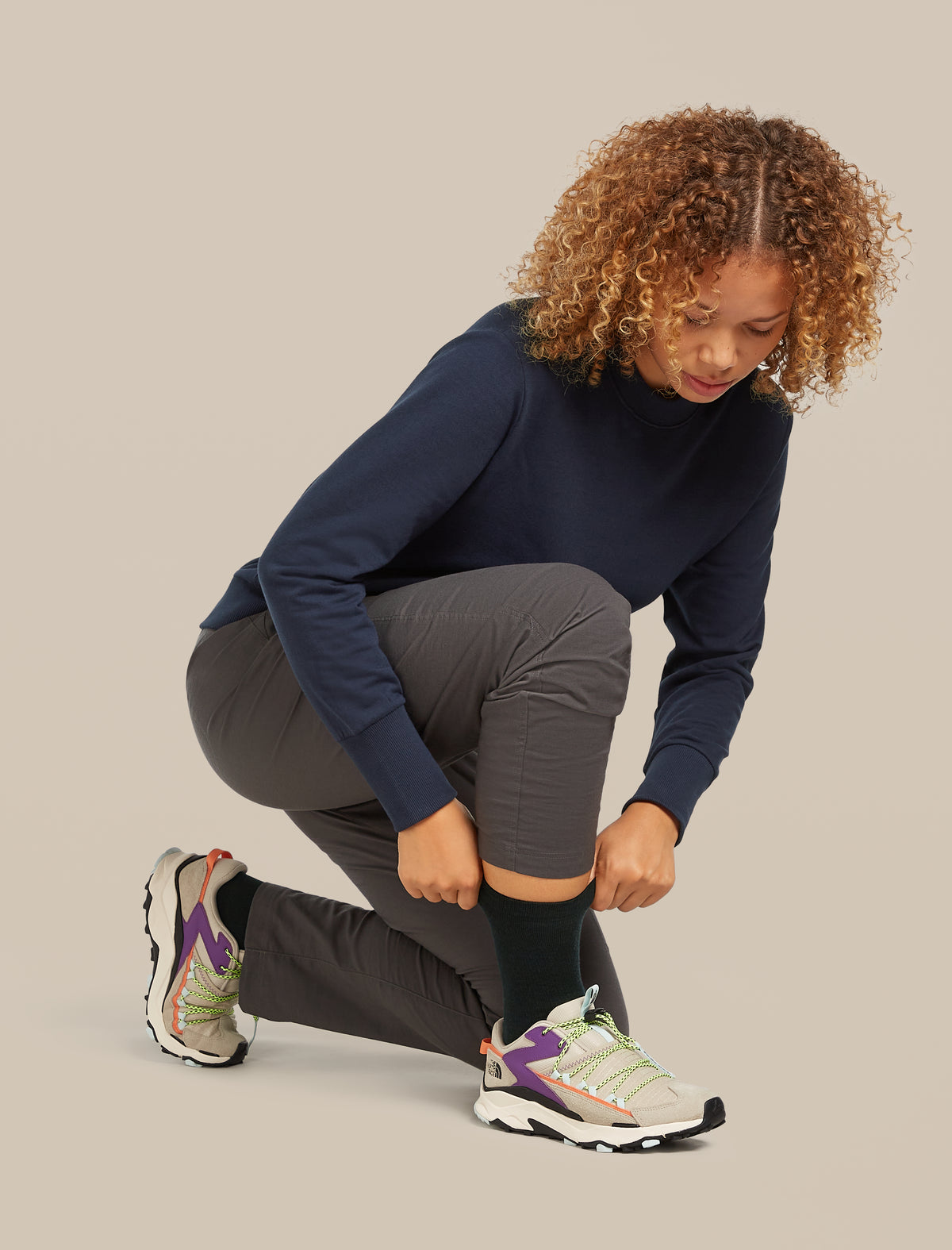 Women's Merino Lifestyle Light Crew Socks Black - 3